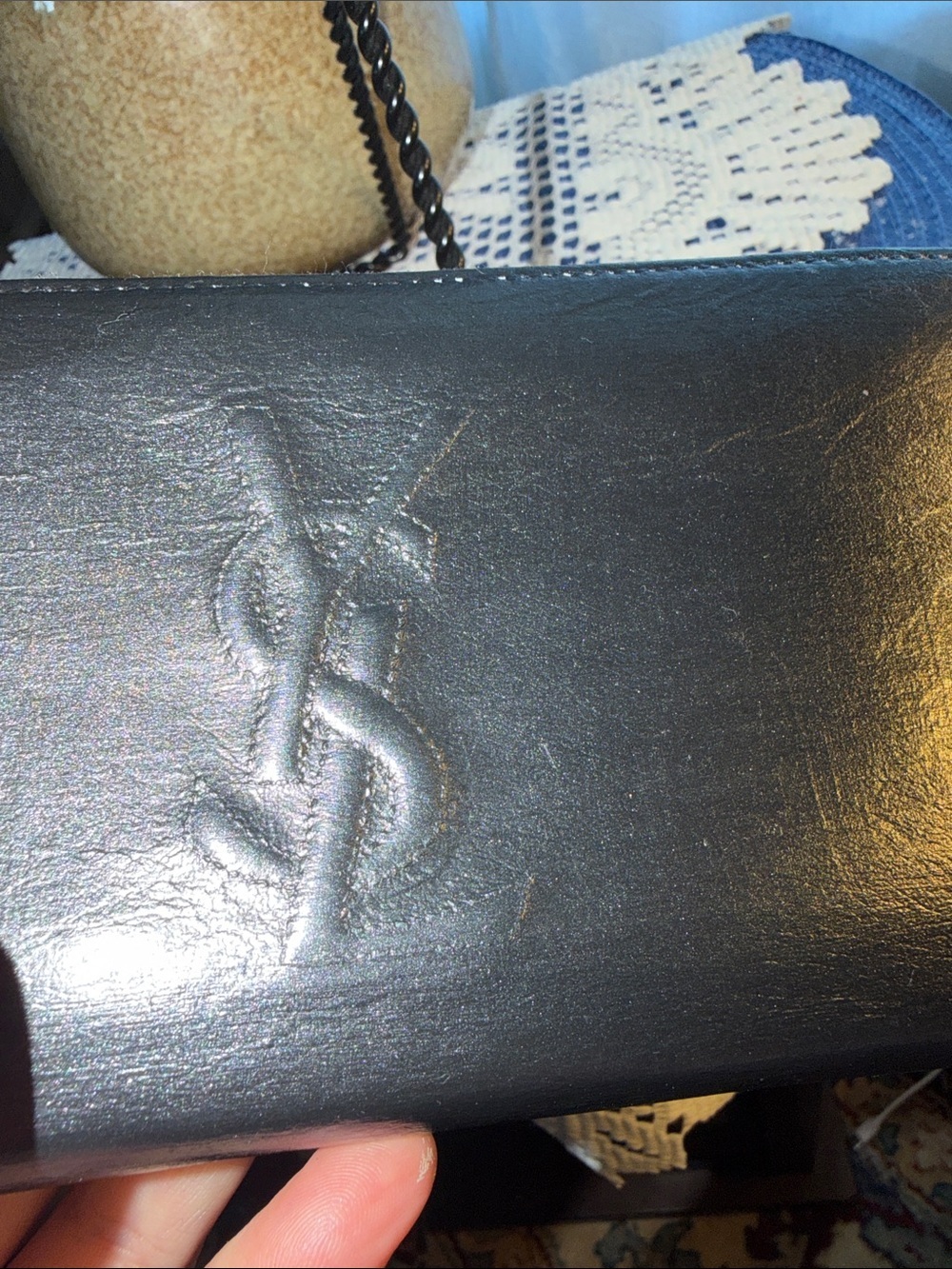 Vintage Yves Saint Laurent Zip-Around Wallet In Black Leather - Picture 8 of 16